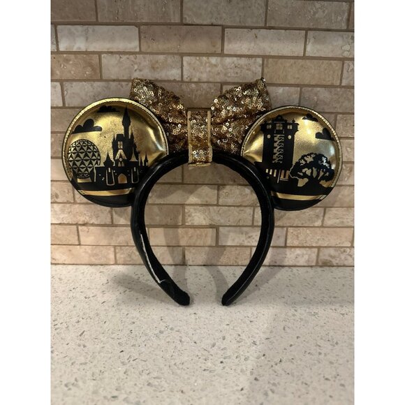 Disney 4 Parks Icon WDW Minnie Mouse Detachable Bow Ears Headband - Picture 3 of 3